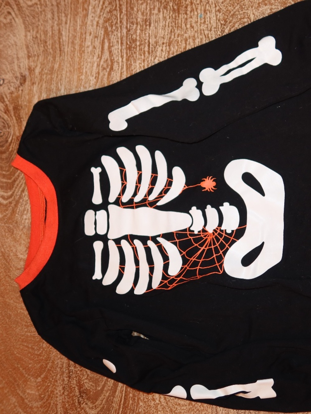 Kids Skeleton Halloween Pajama Set Long Sleeve/Long Pants Size 5-6 Youth